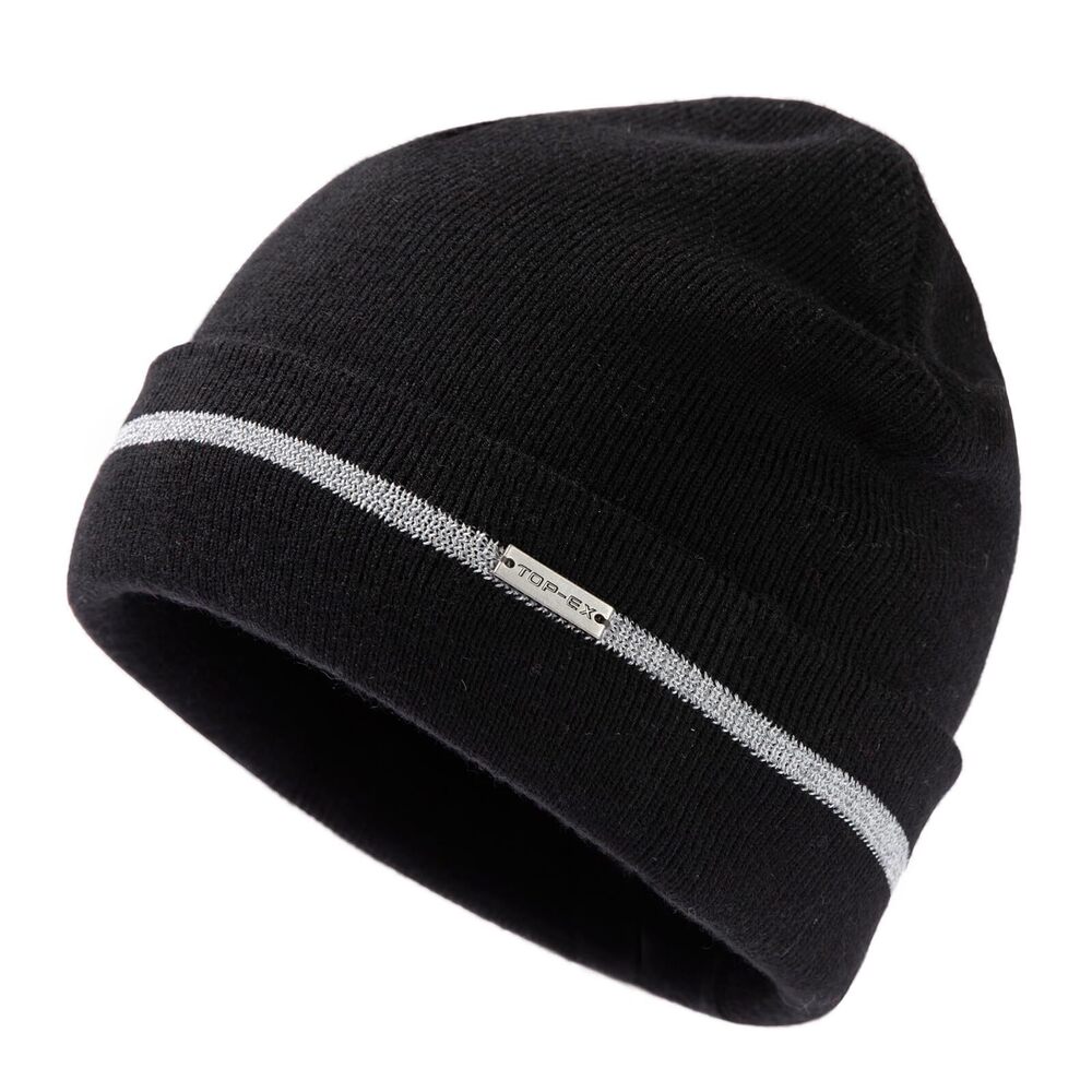 7457 XL/XXL Unisex 50% Merino Wool Cuffed Beanie Double Layer Winter Skull